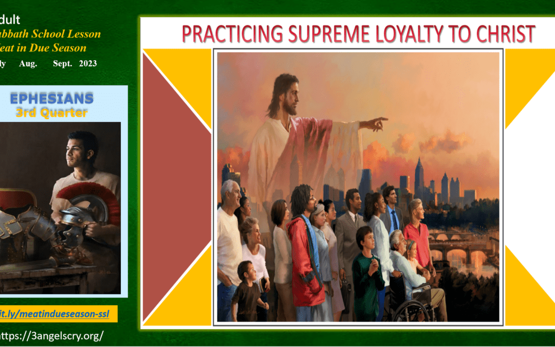 PDF: SS-Q3-L11 – Practicing Supreme Loyalty to Christ